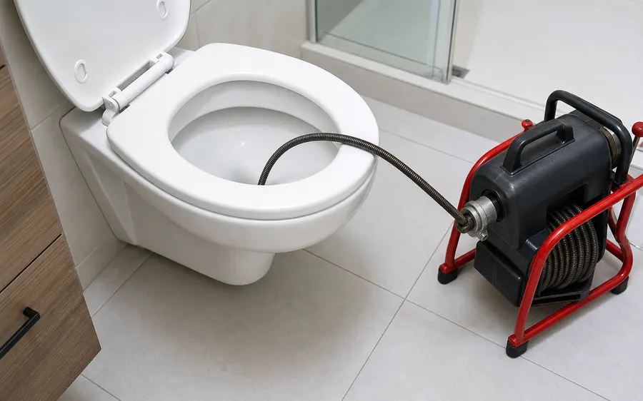 Desentupimento de vaso sanitário, pias e ralos com equipamento profissional